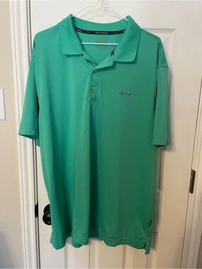 Greg Norman Collection Men's Green Performance Polo